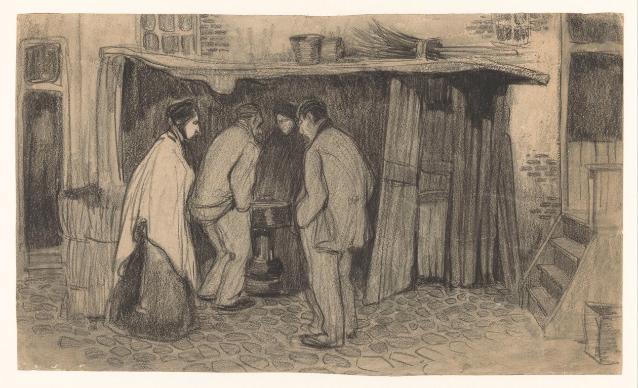Figures devant un étal - Jan de Waardt
