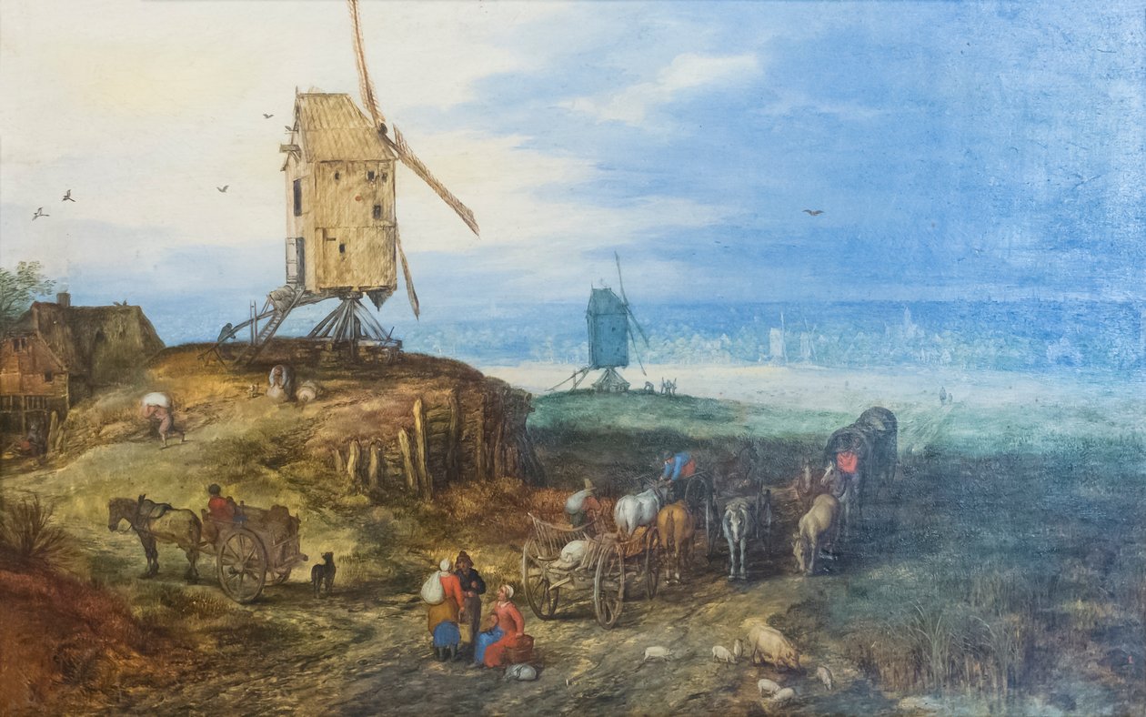 Paysage avec moulins à vent - Jan the Elder Brueghel