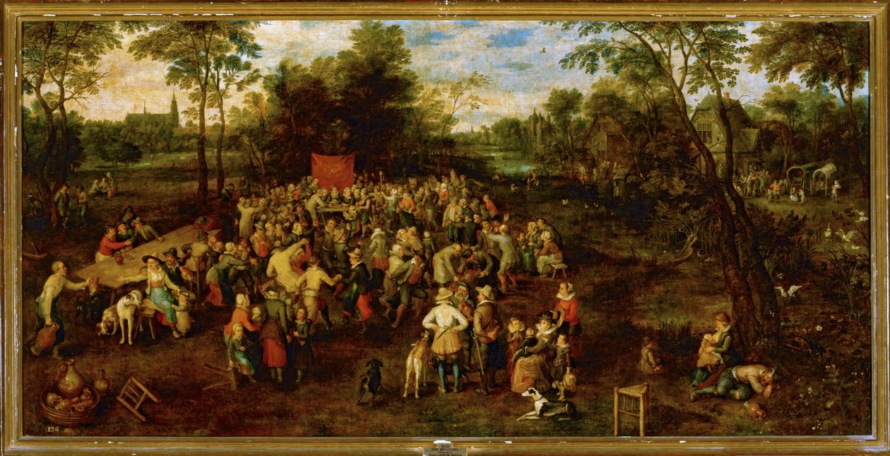 Banquet de mariage ... (peinture sur toile) - Jan the Elder Brueghel
