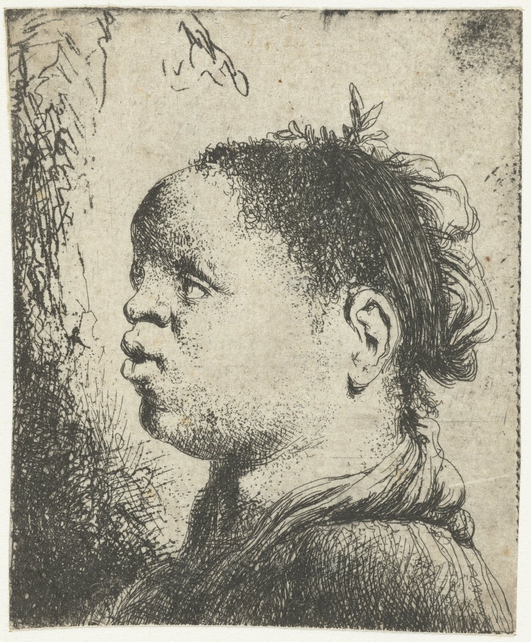 Femme noire, vers 1650 (eau-forte) - Jan the Elder Lievens
