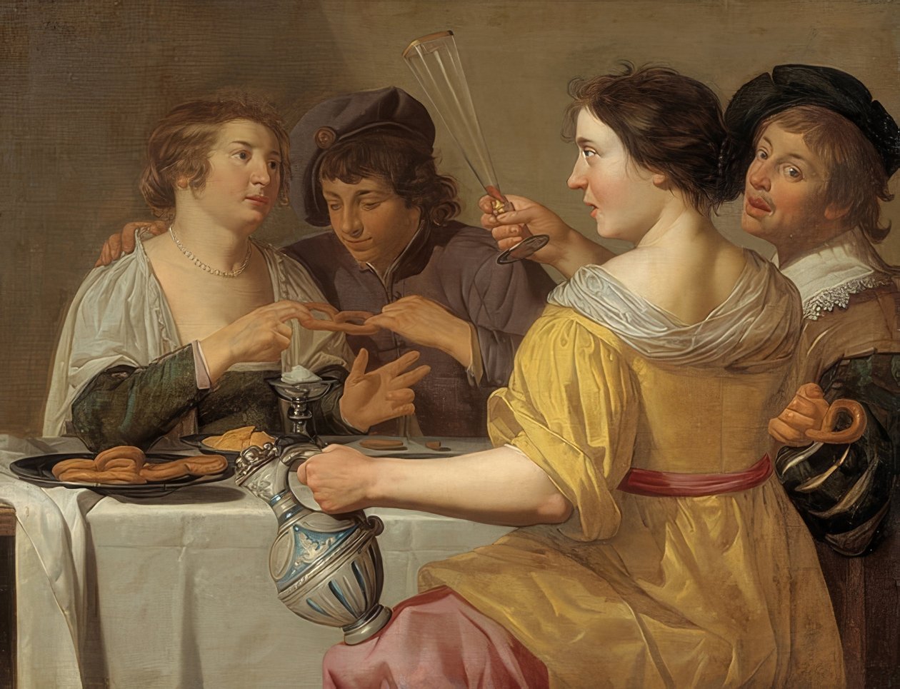 Les mangeurs de bretzels - Jan van Bijlert