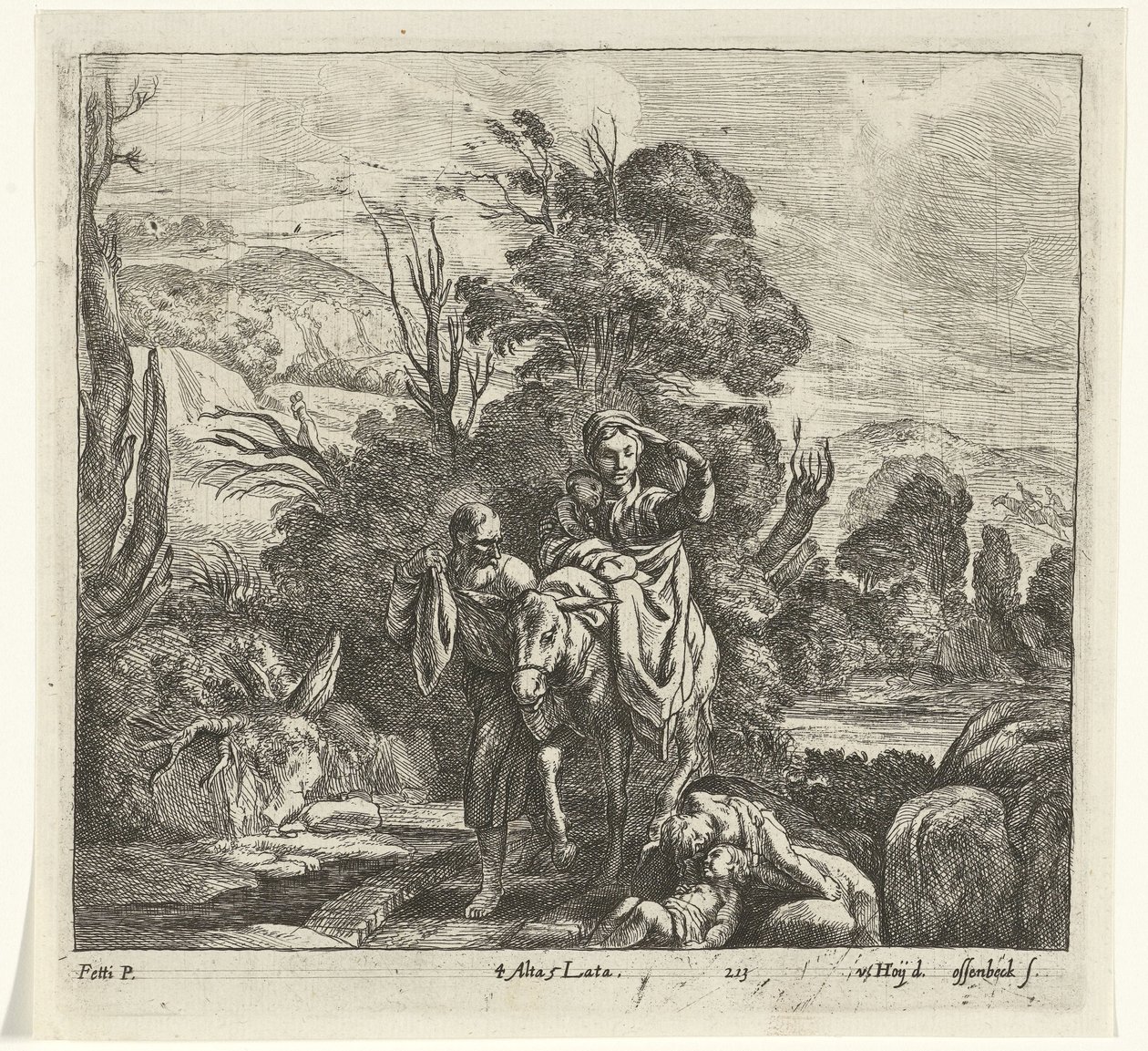 Fuite en Égypte - Jan van Ossenbeeck
