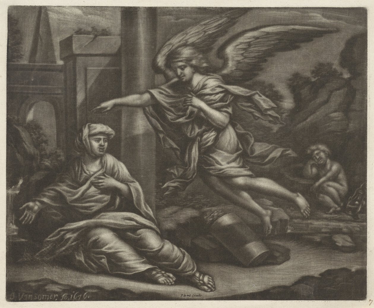 Agar et Ismaël dans le désert - Jan van Somer