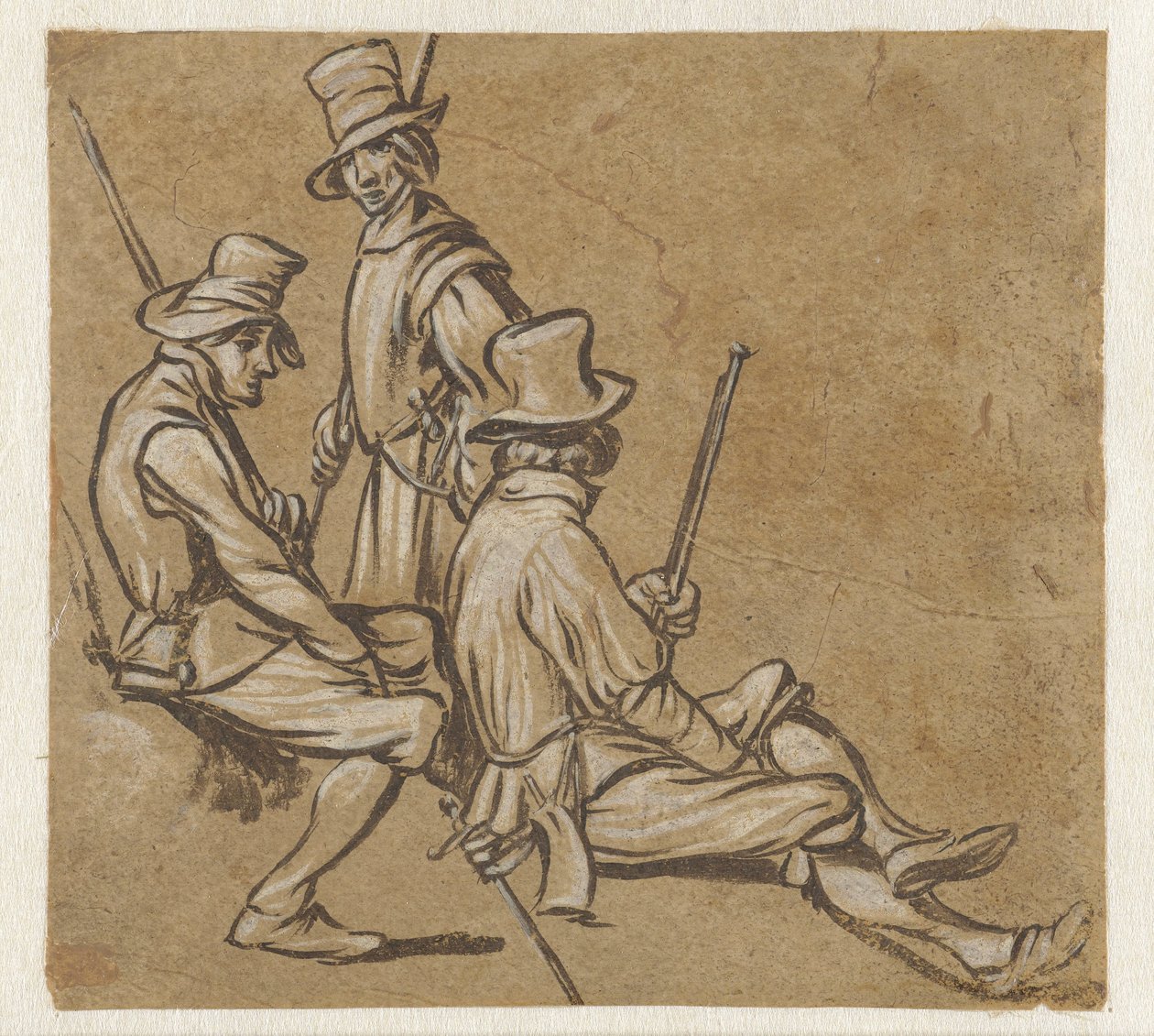 Groupe de trois soldats - Jan van de Velde (II)