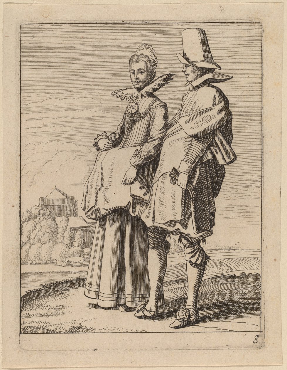 Deux figures en costume - Jan van de Velde II