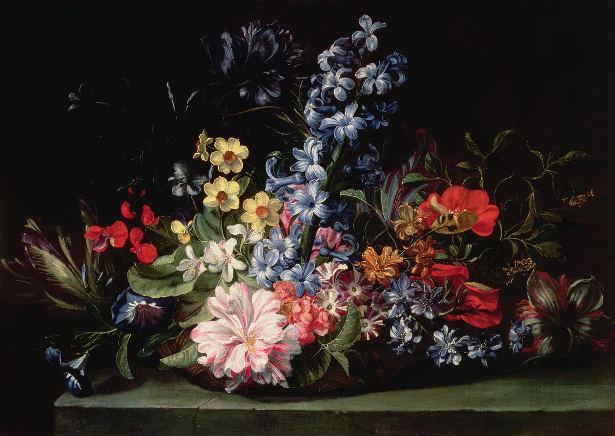 Panier de fleurs - Jan van den Hecke