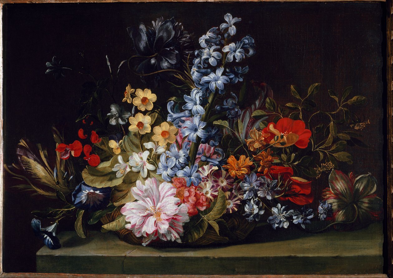 Panier de fleurs - Jan van den Hecke
