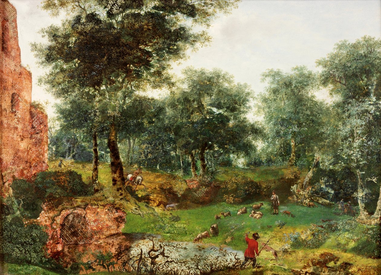 Paysage boisé, c.1690-1700 - Jan van der Heyden