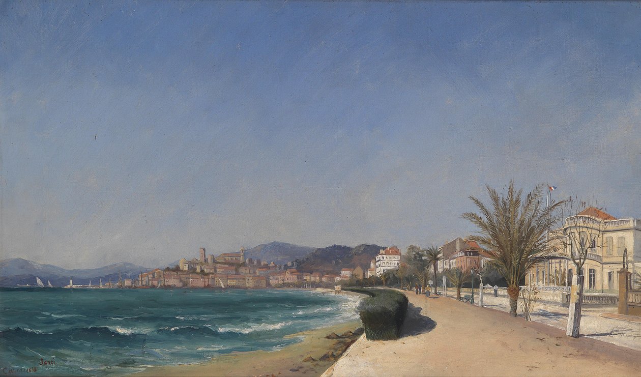 Vue sur la promenade à Cannes - Janci