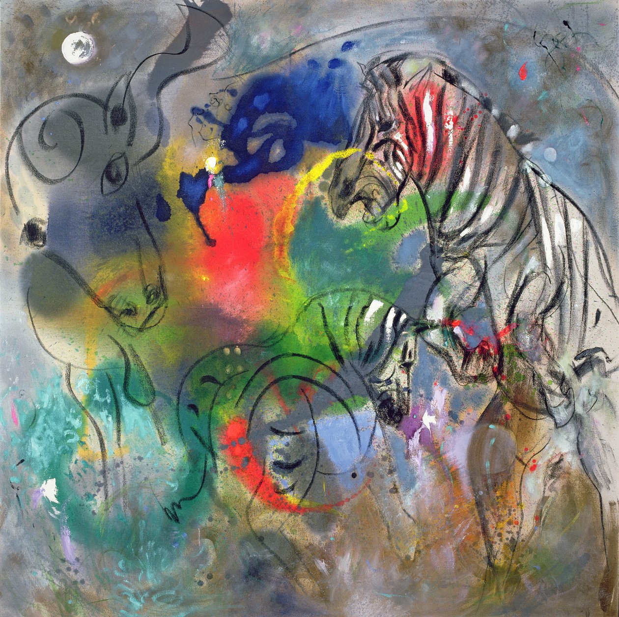 Juments zèbres, 1988 - Jane Deakin