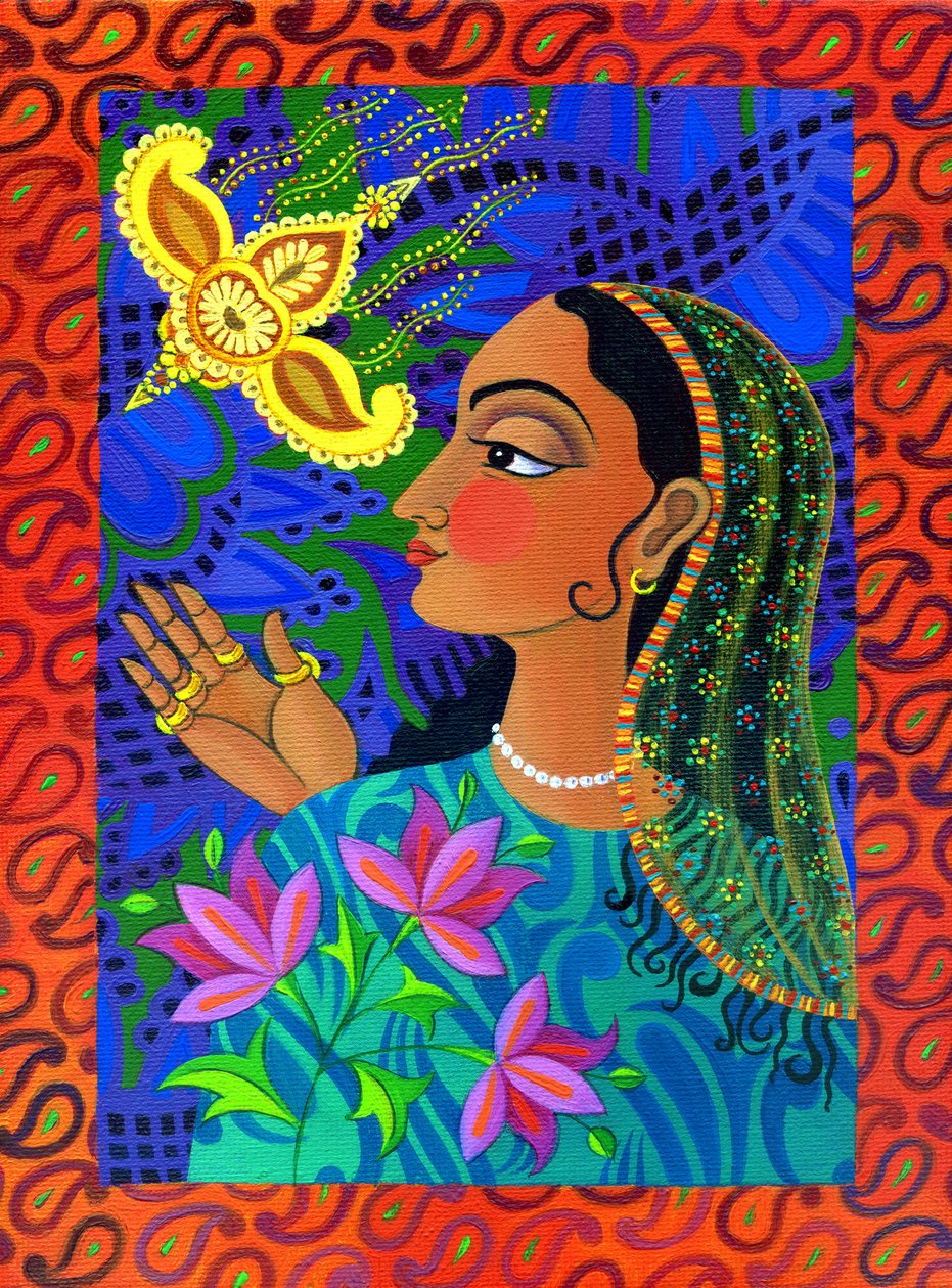 Maharani avec oiseau jaune, 2011 - Jane Tattersfield