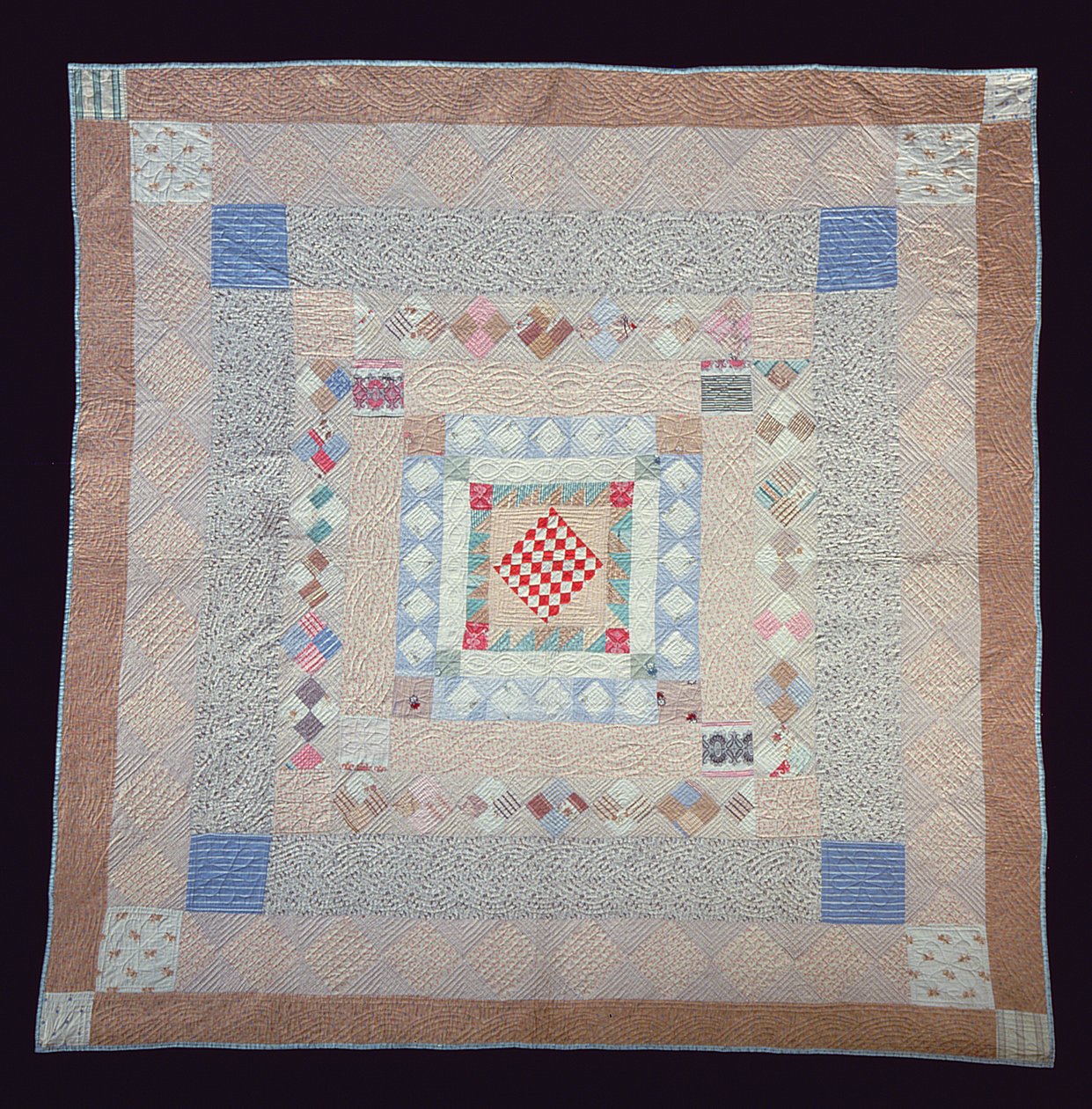 Courtepointe patchwork, vers 1860 - Jane Pizar