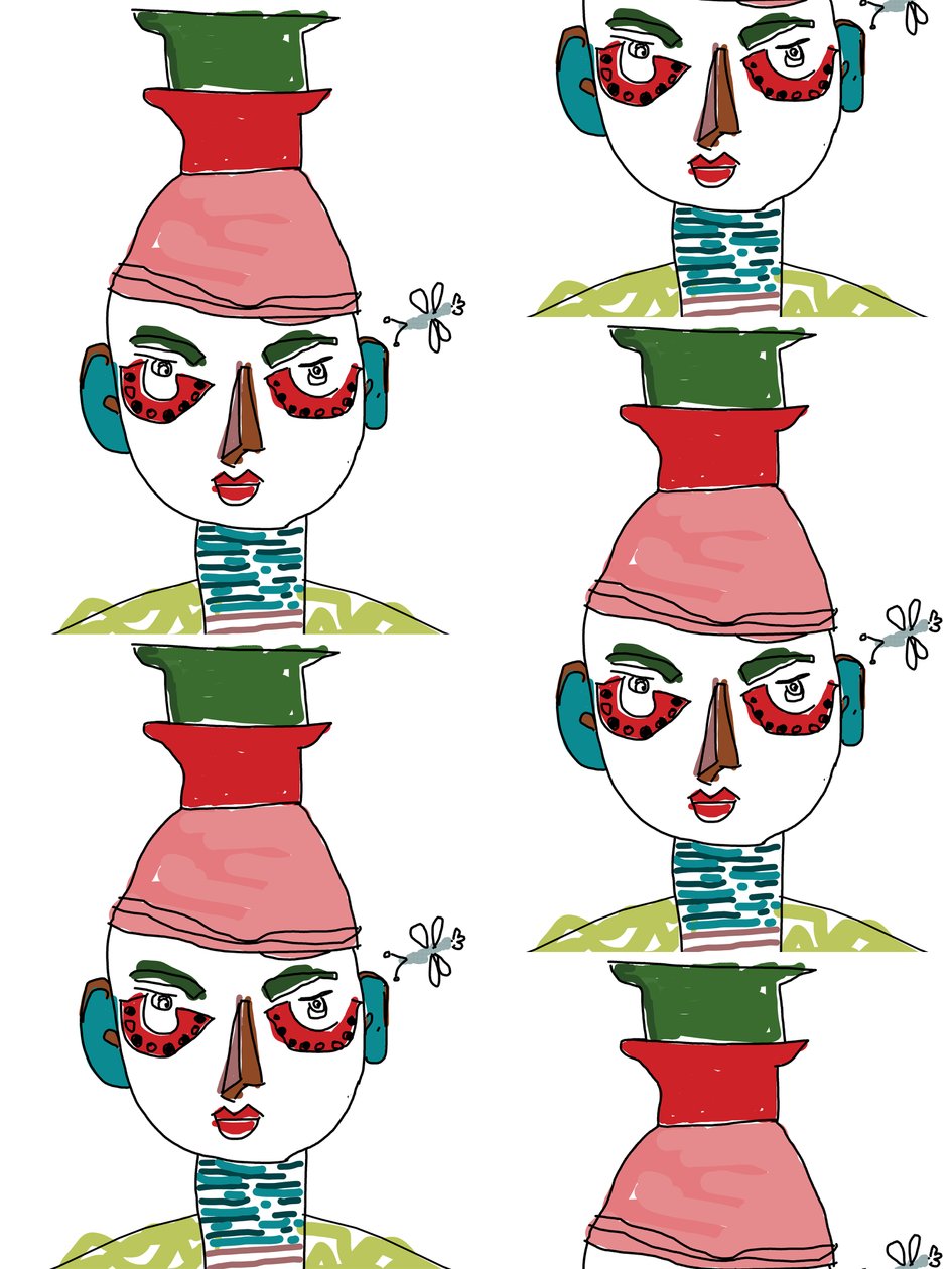 Visages en répétition, 2022 - Jane Willingale