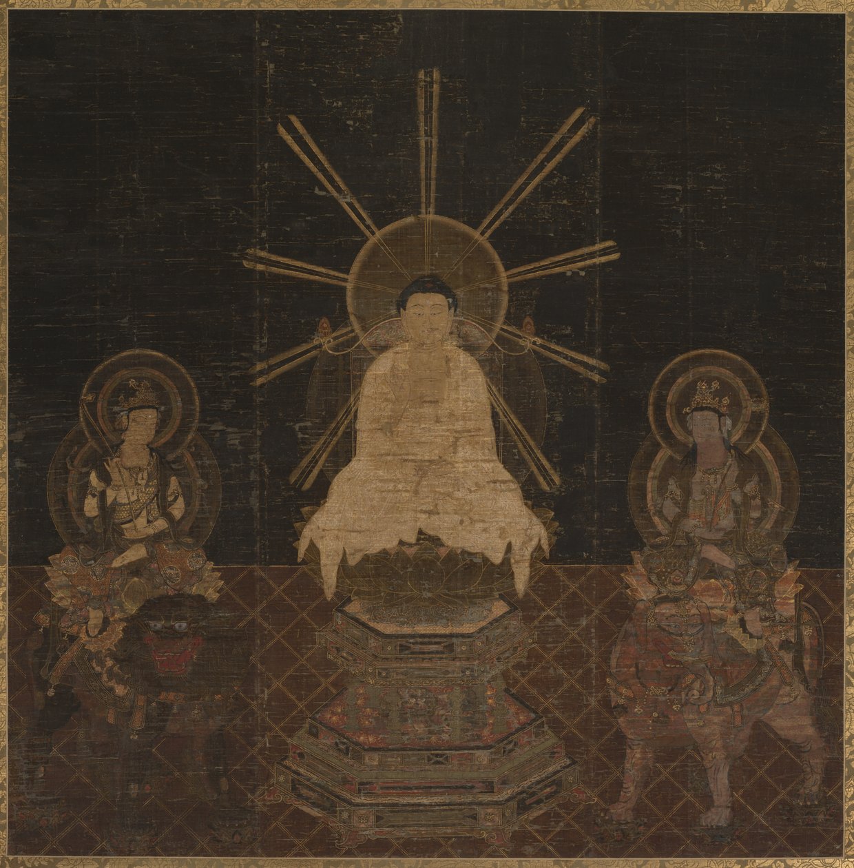 Triade de Shakyamuni - Japan, Kamakura period