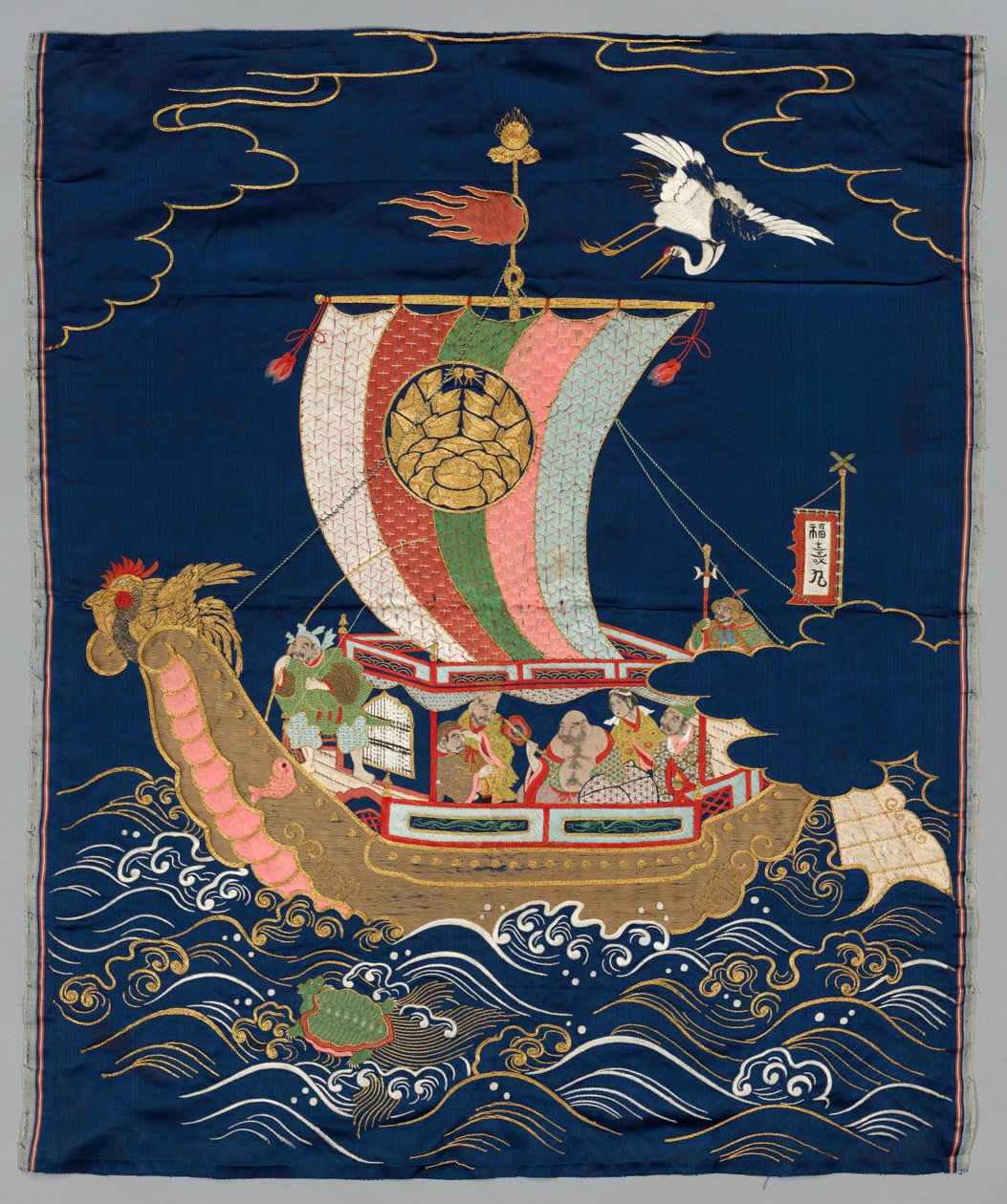 Fukusa brodé - Japan, late 19th early 20th century