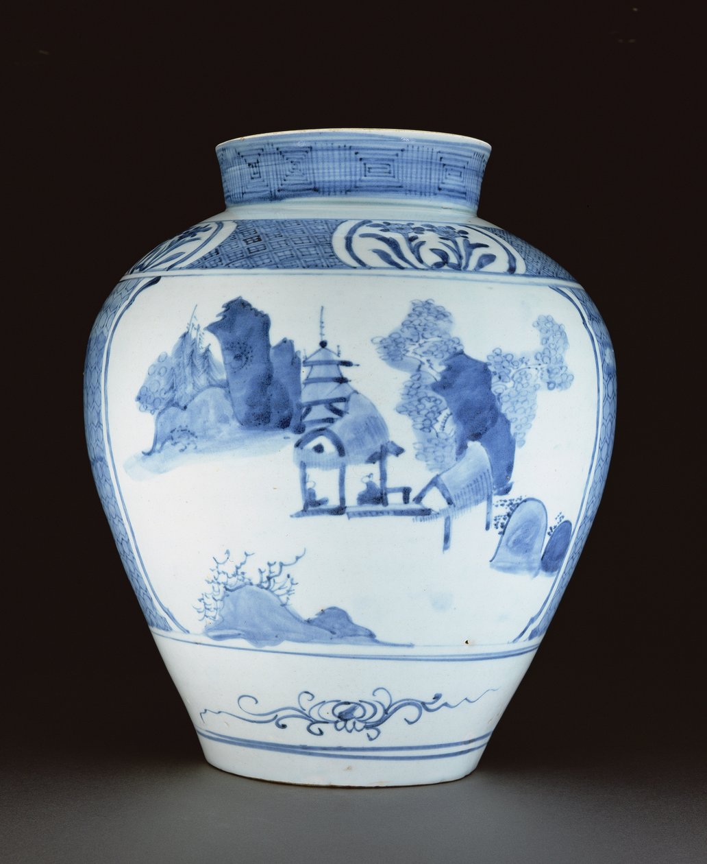 Vase bleu et blanc - Japanese School