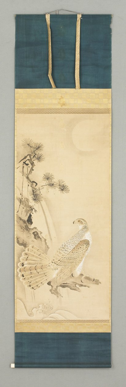 Faucon et Arbre, c.16ème siècle (Kakemono) - Japanese School