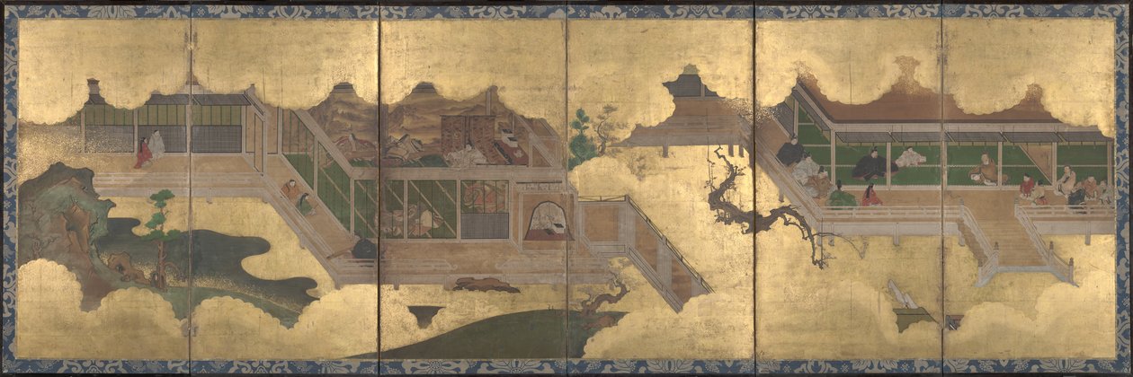 Scènes du Conte de Genji, 1625-60 - Japanese School