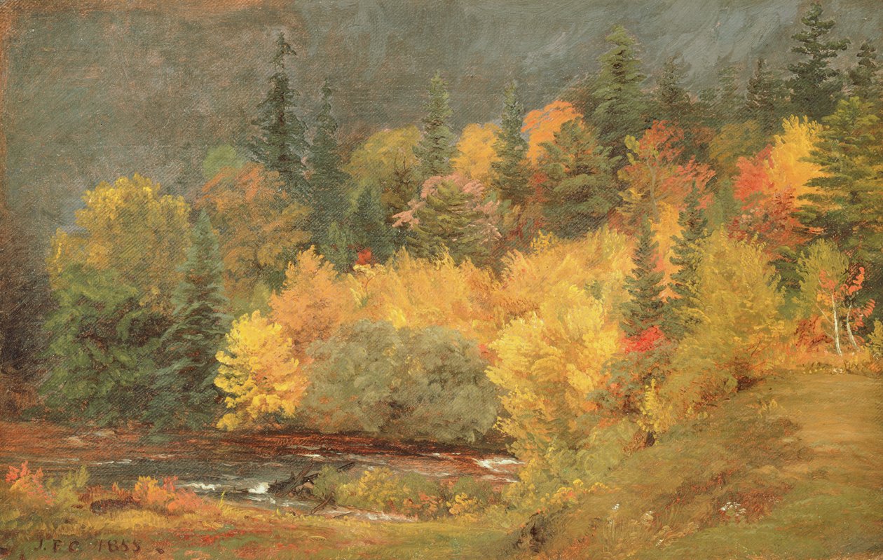 Automne près du ruisseau, 1855 - Jasper Francis Cropsey