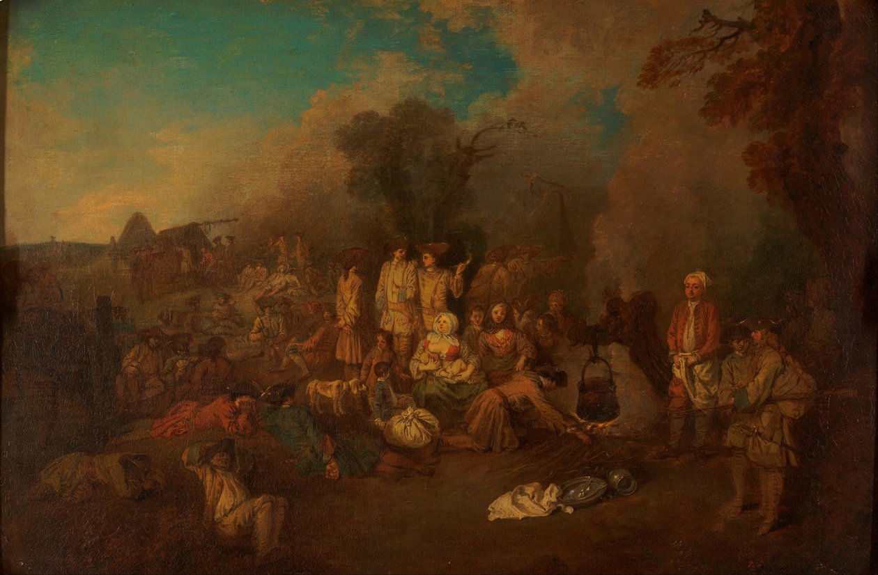 Bivouac - Jean Antoine Watteau
