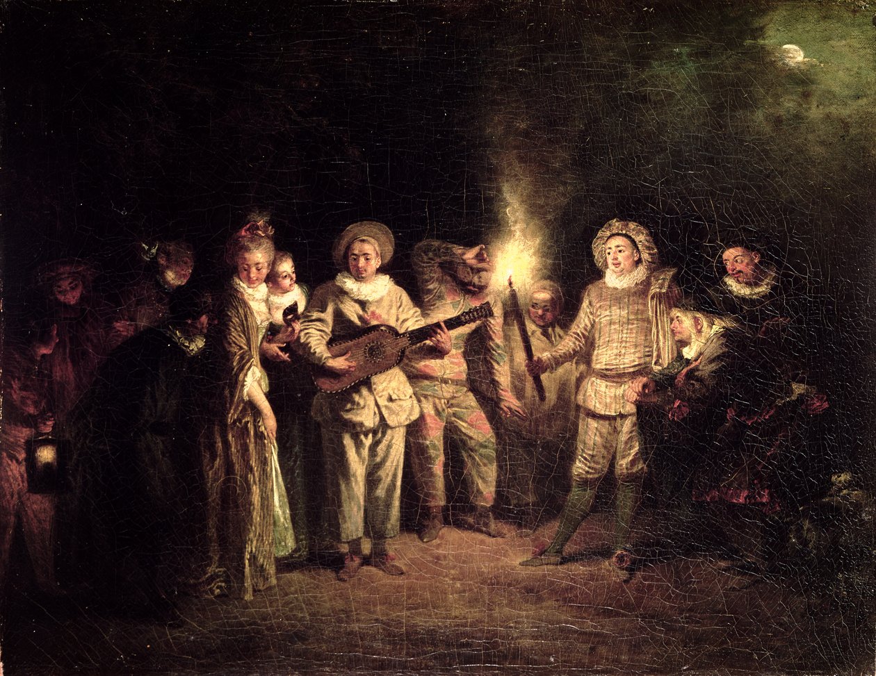 La Comédie italienne, c.1716 - Jean Antoine Watteau