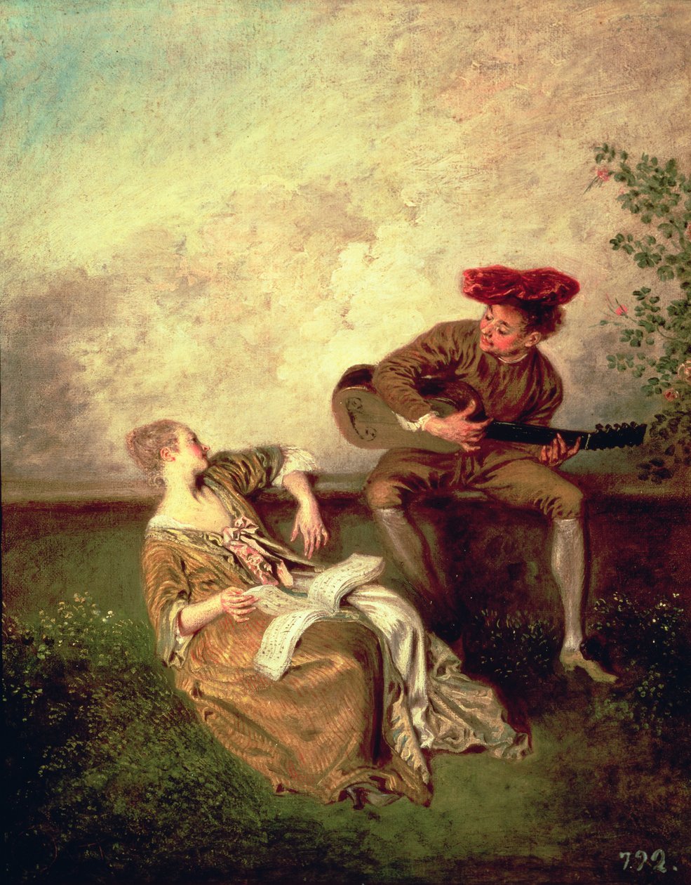 La leçon de chant - Jean Antoine Watteau