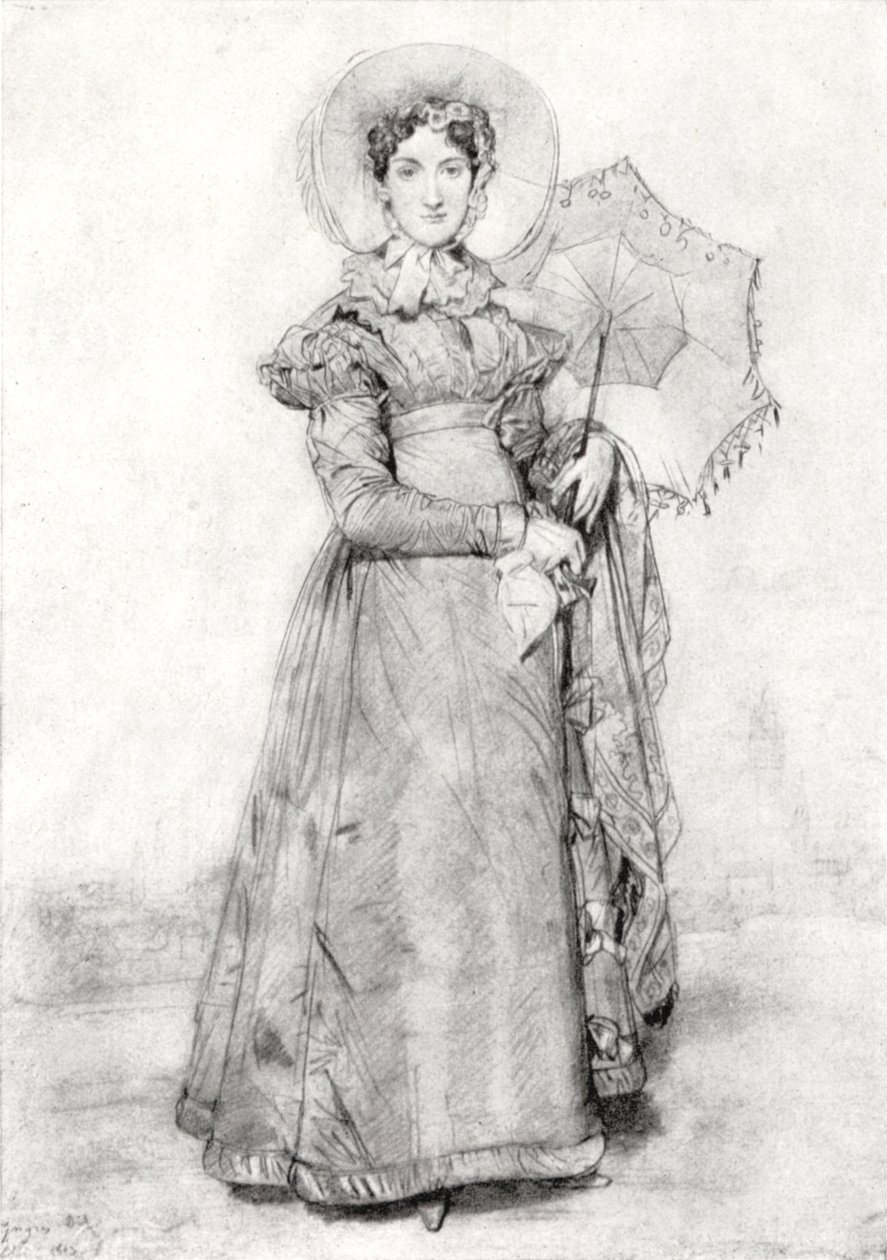 Dame avec un parapluie - Jean Auguste Dominique Ingres