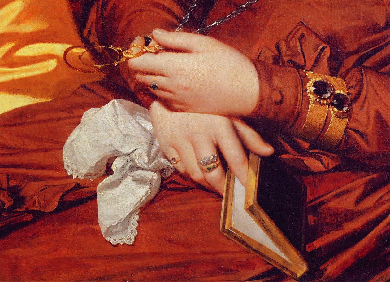 Portrait de Madame Marcotte, détail de ses mains (détail) - Jean Auguste Dominique Ingres