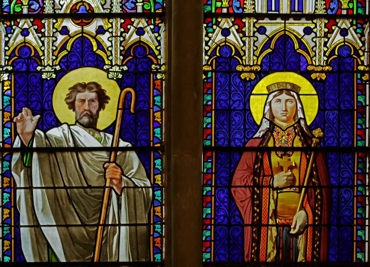 Fenêtre représentant des Saints Royaux : Saint Denis et Sainte Clotilde - Jean Auguste Dominique Ingres