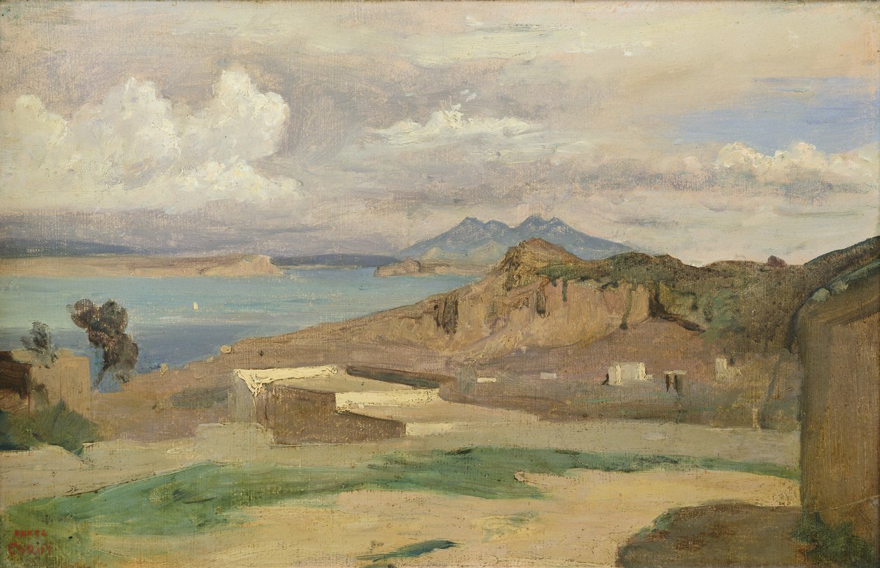 Ischia, vue des pentes du mont Epomeo, 1828 - Jean Baptiste Camille Corot