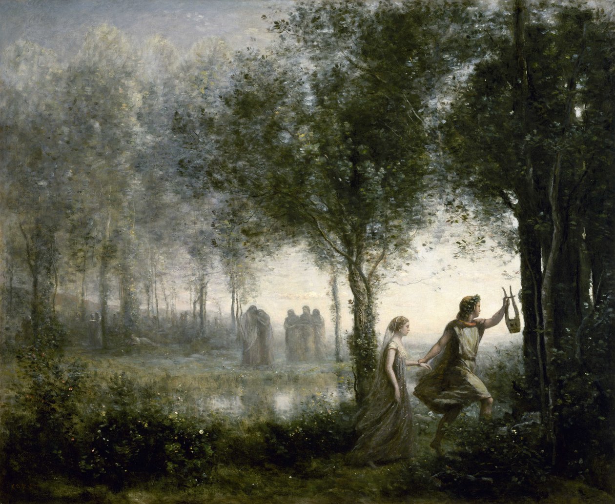 Orphée conduisant Eurydice hors des Enfers - Jean Baptiste Camille Corot