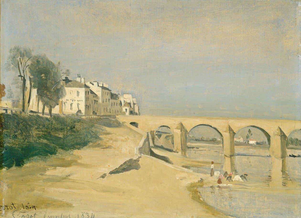 Pont sur la Saône à Mâcon - Jean Baptiste Camille Corot