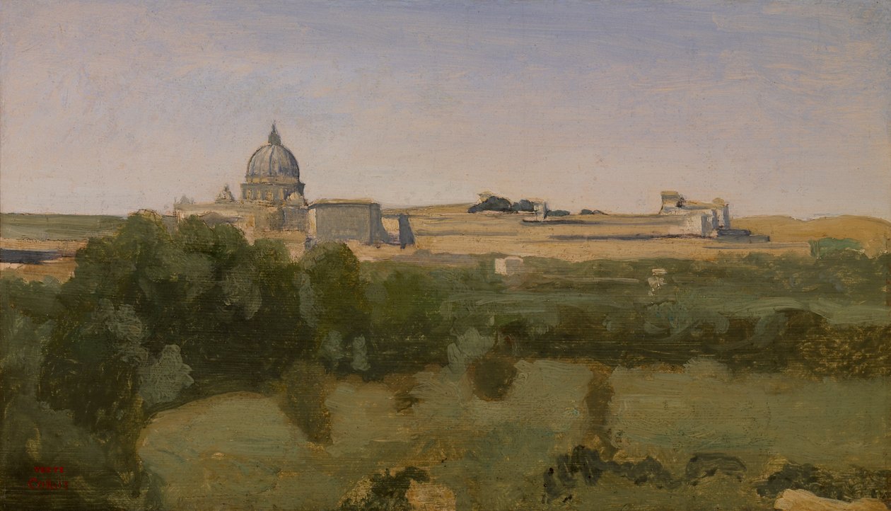 Vue de Saint-Pierre, Rome, 1826 - Jean Baptiste Camille Corot