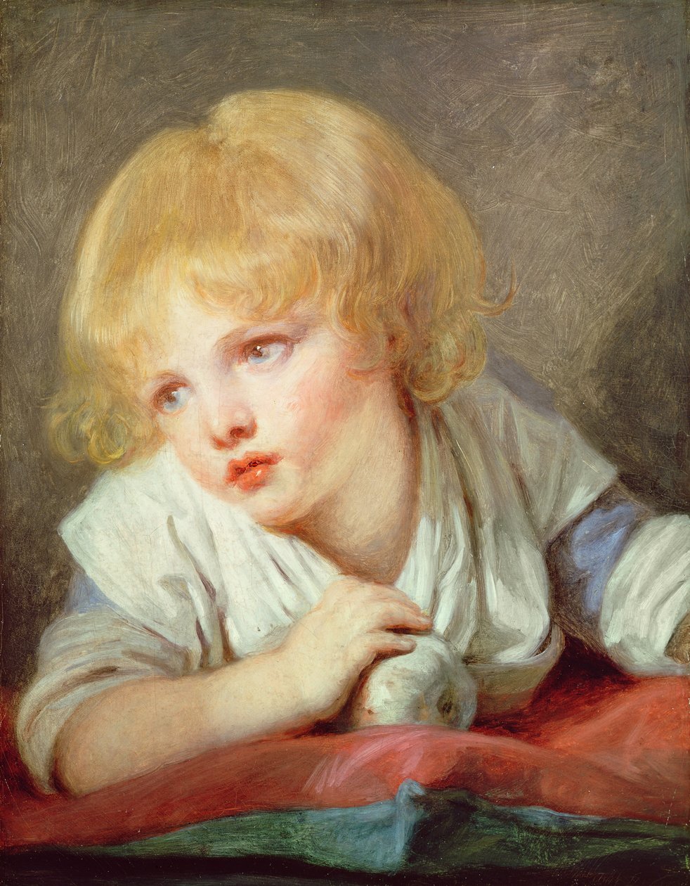Enfant avec une pomme, fin du XVIIIe siècle - Jean Baptiste Greuze