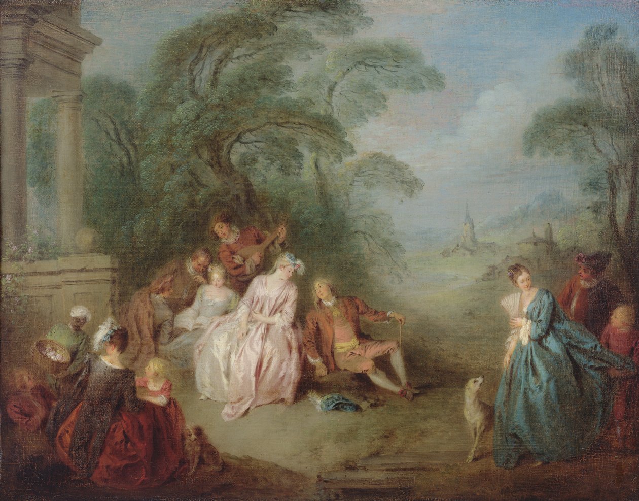 Rassemblement dans un parc - Jean Baptiste Joseph Pater