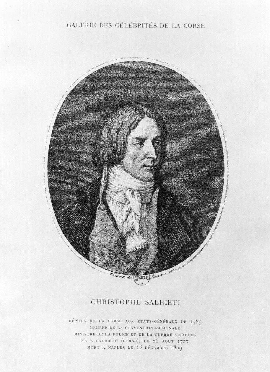 Antoine Christophe Saliceti (1757-1809) gravé par Carlo Lasinio (1759-1838) - Jean Baptiste Joseph Wicar