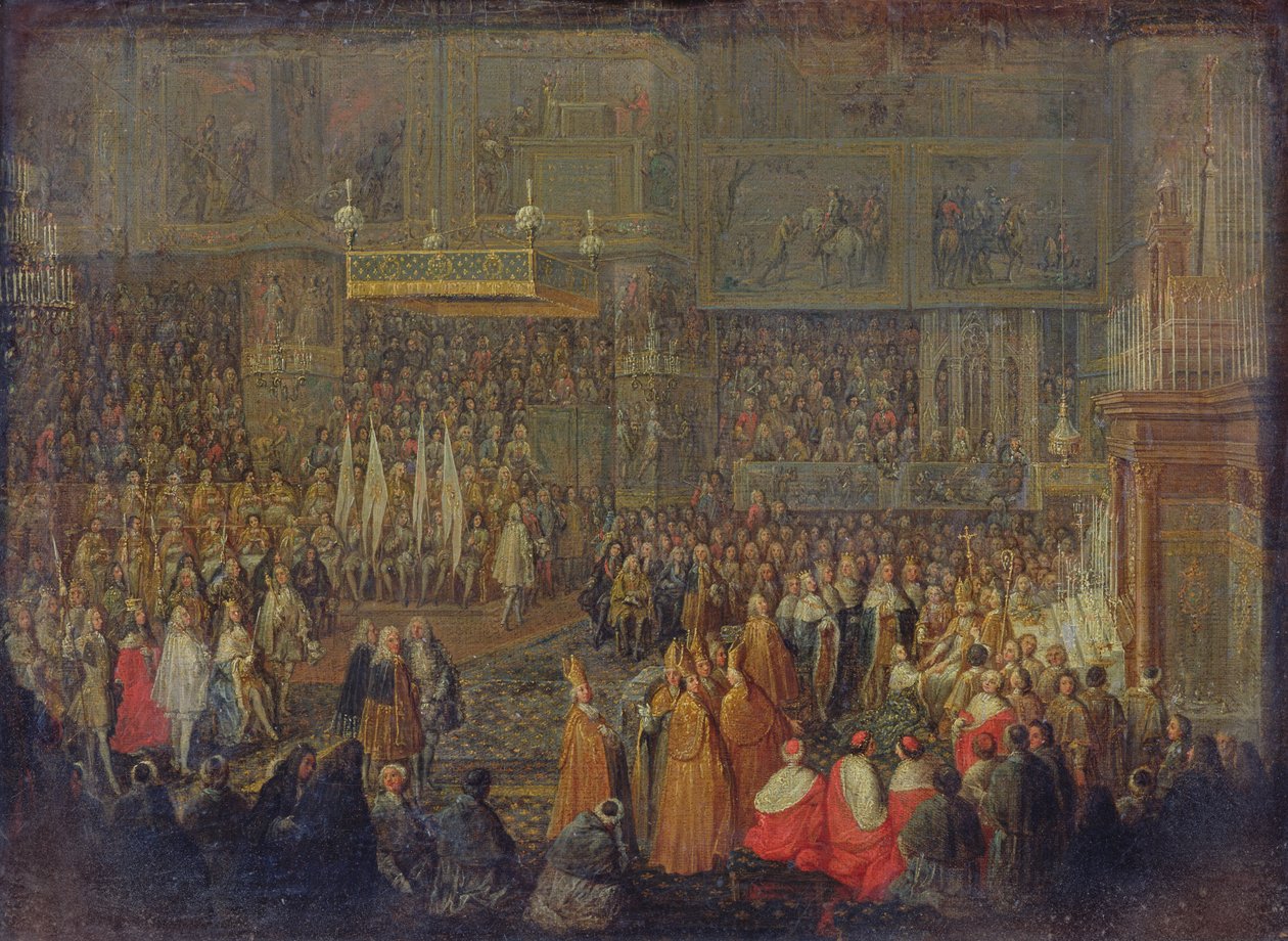 Couronnement de Louis XV (1710-74) 25 octobre 1722, 1735 - Jean Baptiste Martin