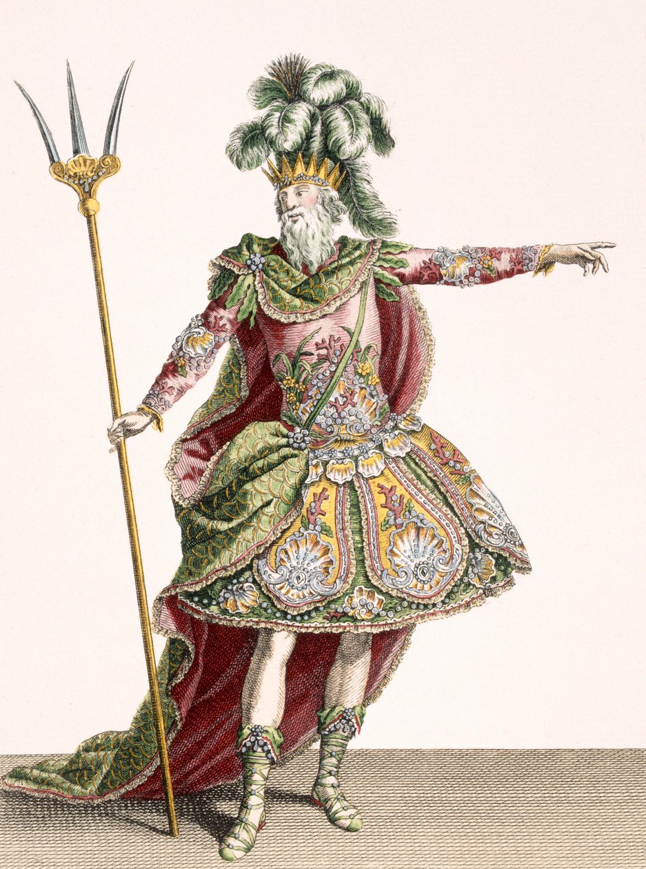 Costume pour Neptune dans plusieurs opéras, gravé par René Gaillard (c.1719-90) c.1780 - Jean Baptiste Martin