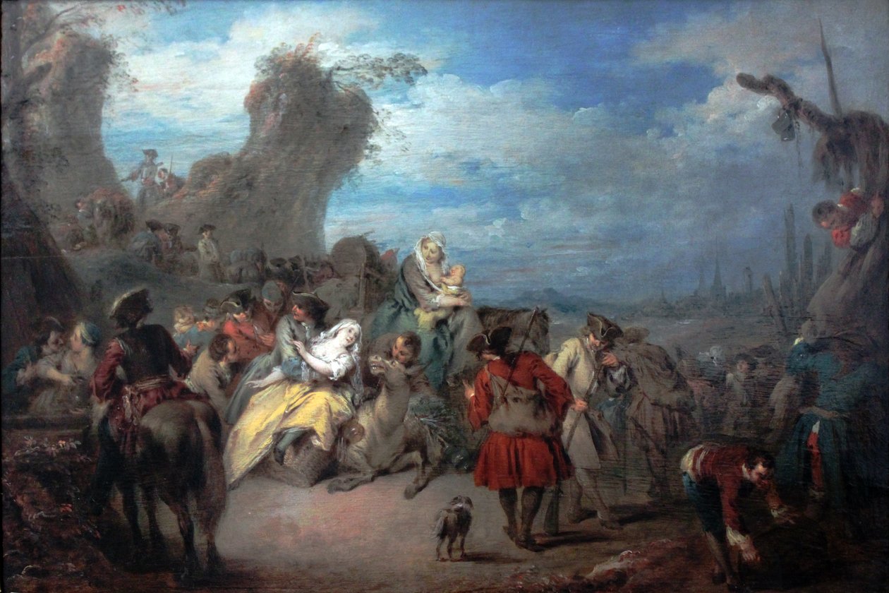 Le repos des troupes (Guerre) - Jean Baptiste Pater
