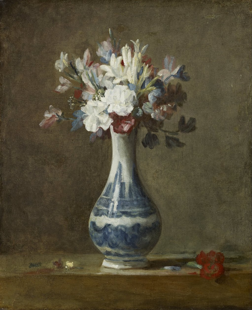 Un vase de fleurs - Jean Baptiste Simeon Chardin