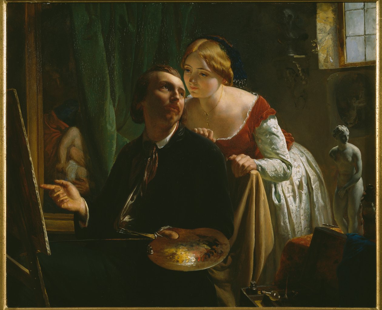 Le peintre et son modèle, 1874 - Jean Bertou