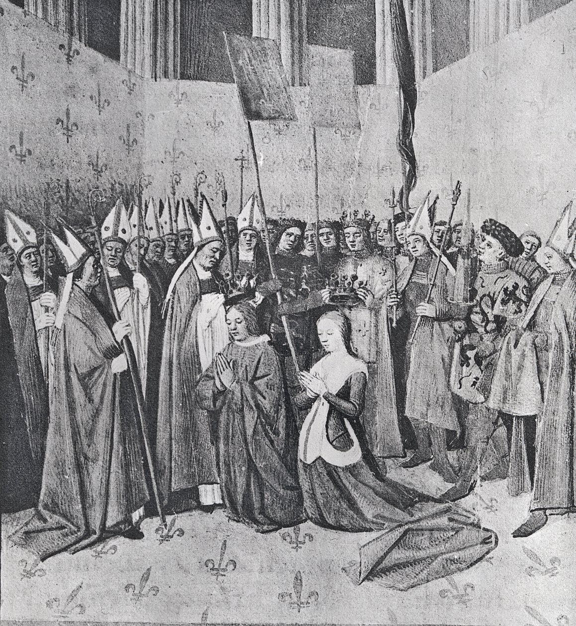 Couronnement de Louis VIII (1187-1226) et Blanche de Castille (1188-1252), extrait des 