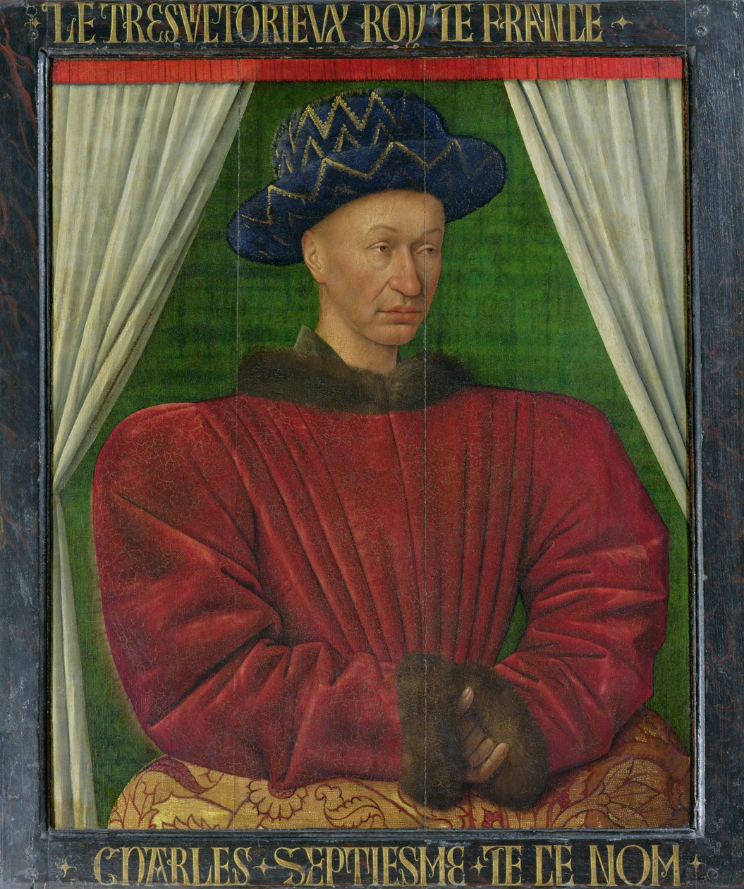 Portrait de Charles VII, c.1445-50 - Jean Fouquet
