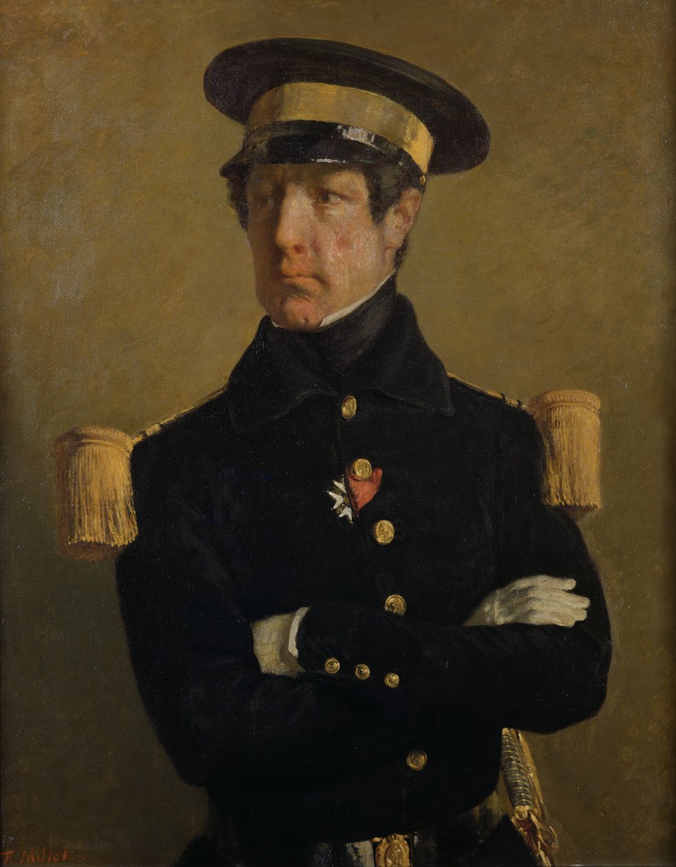 Pierre Claude Aimable Gachot, lieutenant de vaisseau, vers 1845 - Jean Francois Millet