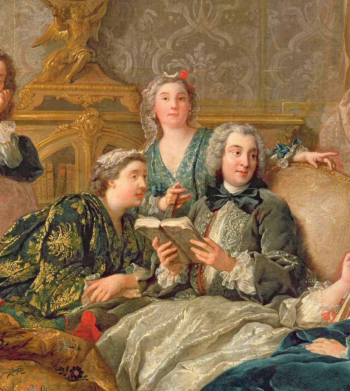 La lecture de Molière (détail) - Jean François de Troy