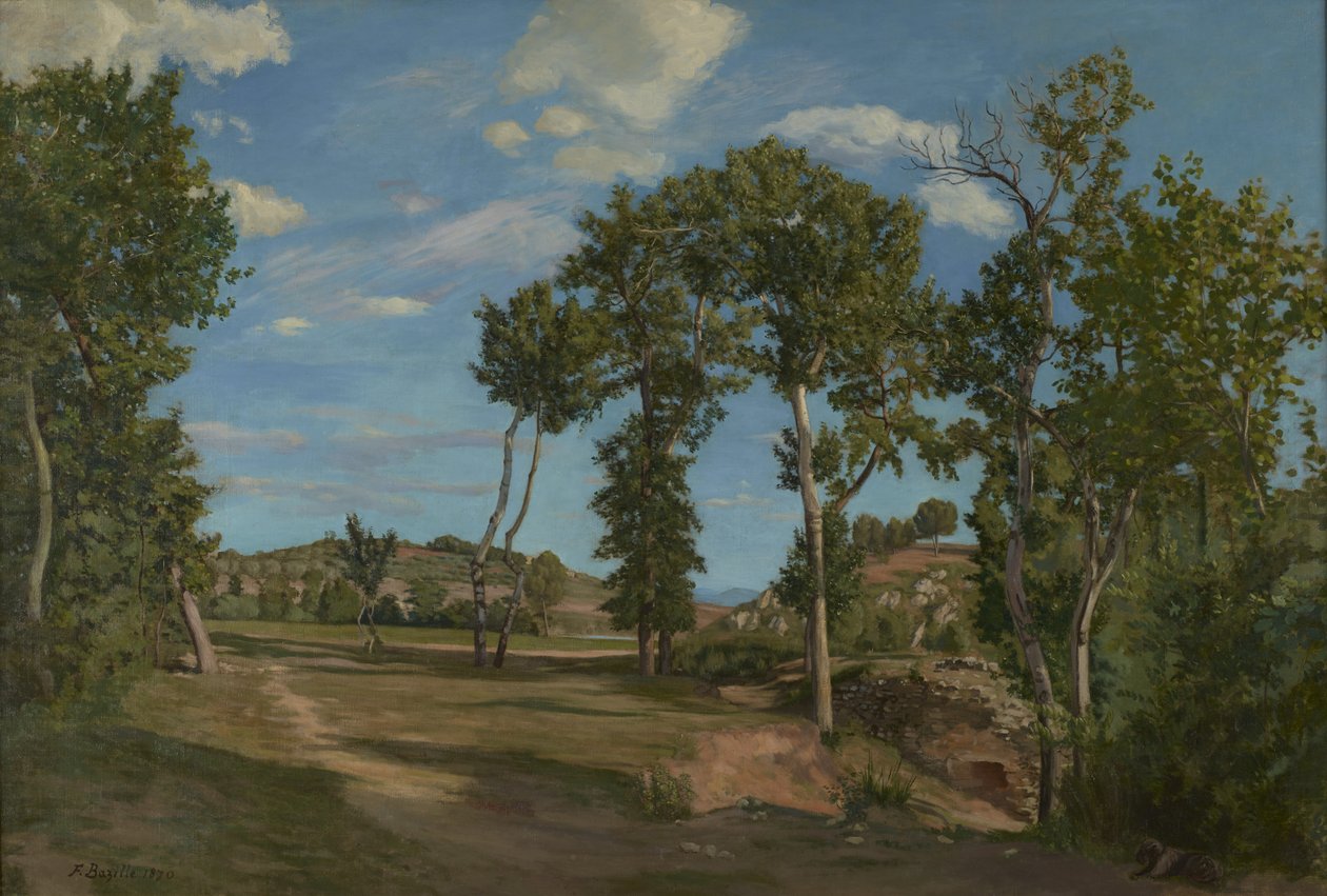 Paysage près de la rivière Lez, 1870 - Jean Frederic Bazille