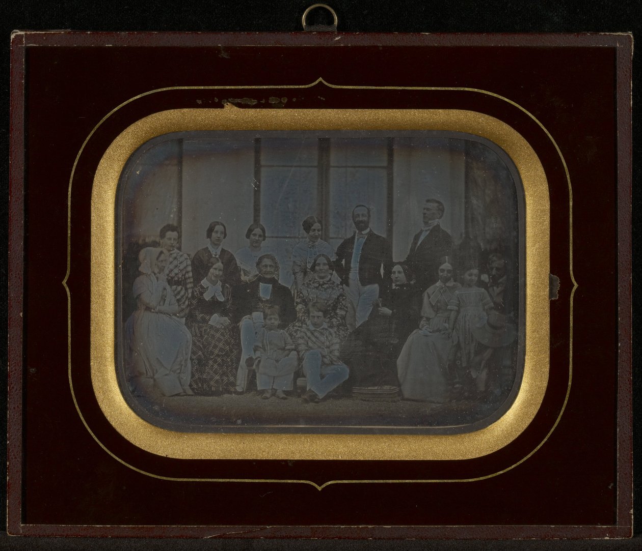 Portrait de groupe familial de quatorze membres Eynard-Lullin - Jean Gabriel Eynard