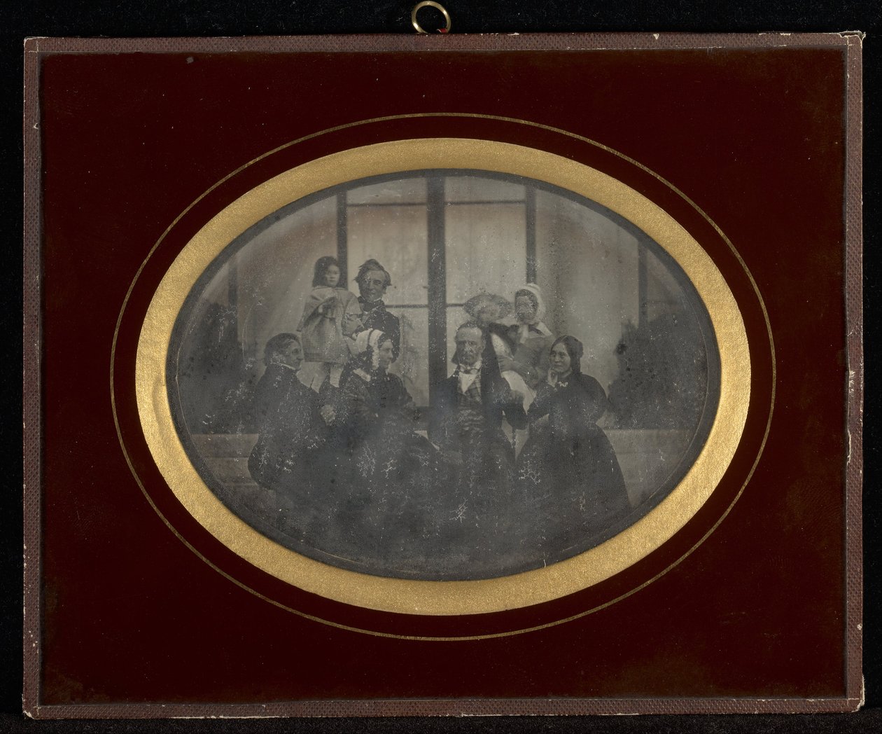 (Portrait de groupe de huit membres du cercle Eynard-Lullins) - Jean Gabriel Eynard