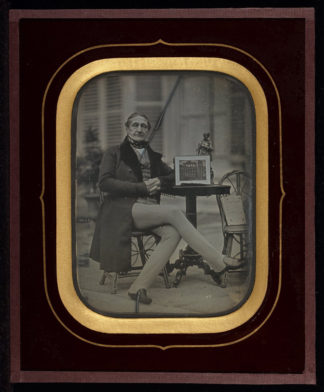 Autoportrait avec daguerréotype du Forum romain - Jean Gabriel Eynard