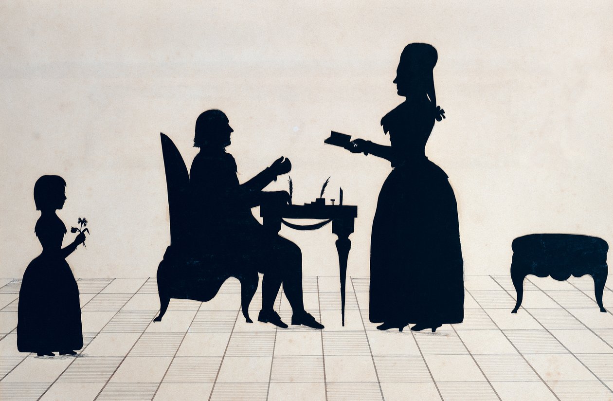 Silhouettes de Monsieur et Madame Roland et de leur fille, Eudora - Jean Gaspard Lavater
